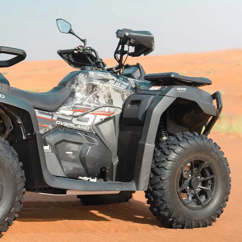 CF Moto 625 automatic quad bike in the Dubai desert — photo 1