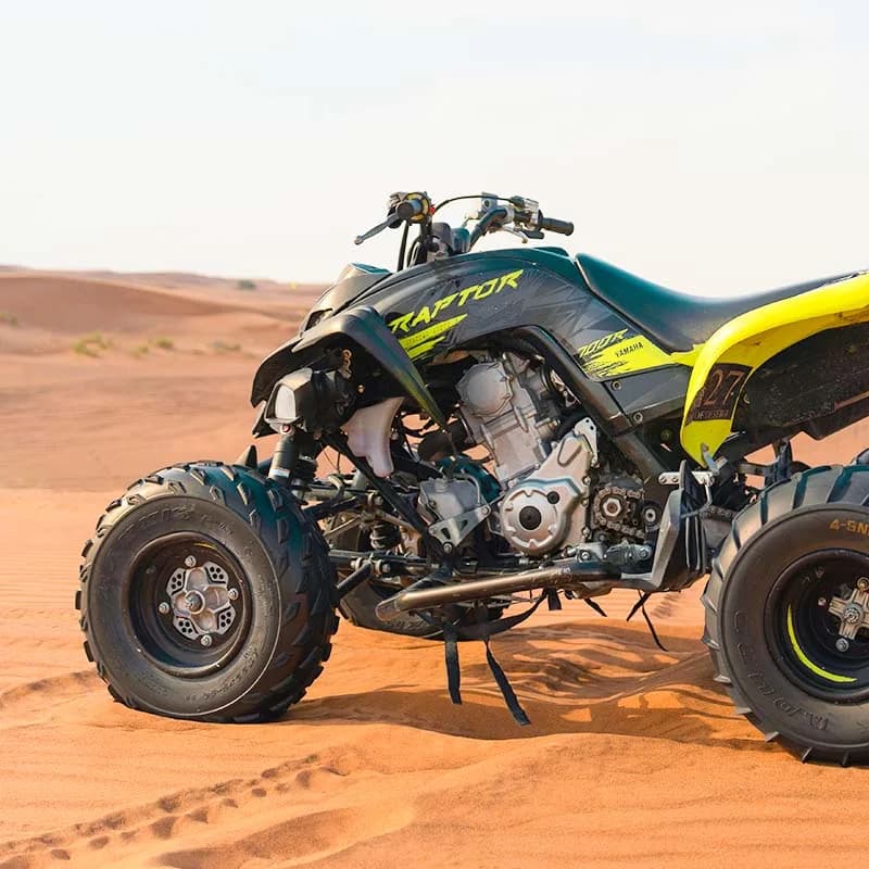 Yamaha 700 Raptor quad bike on the dunes of the Dubai desert — photo 3