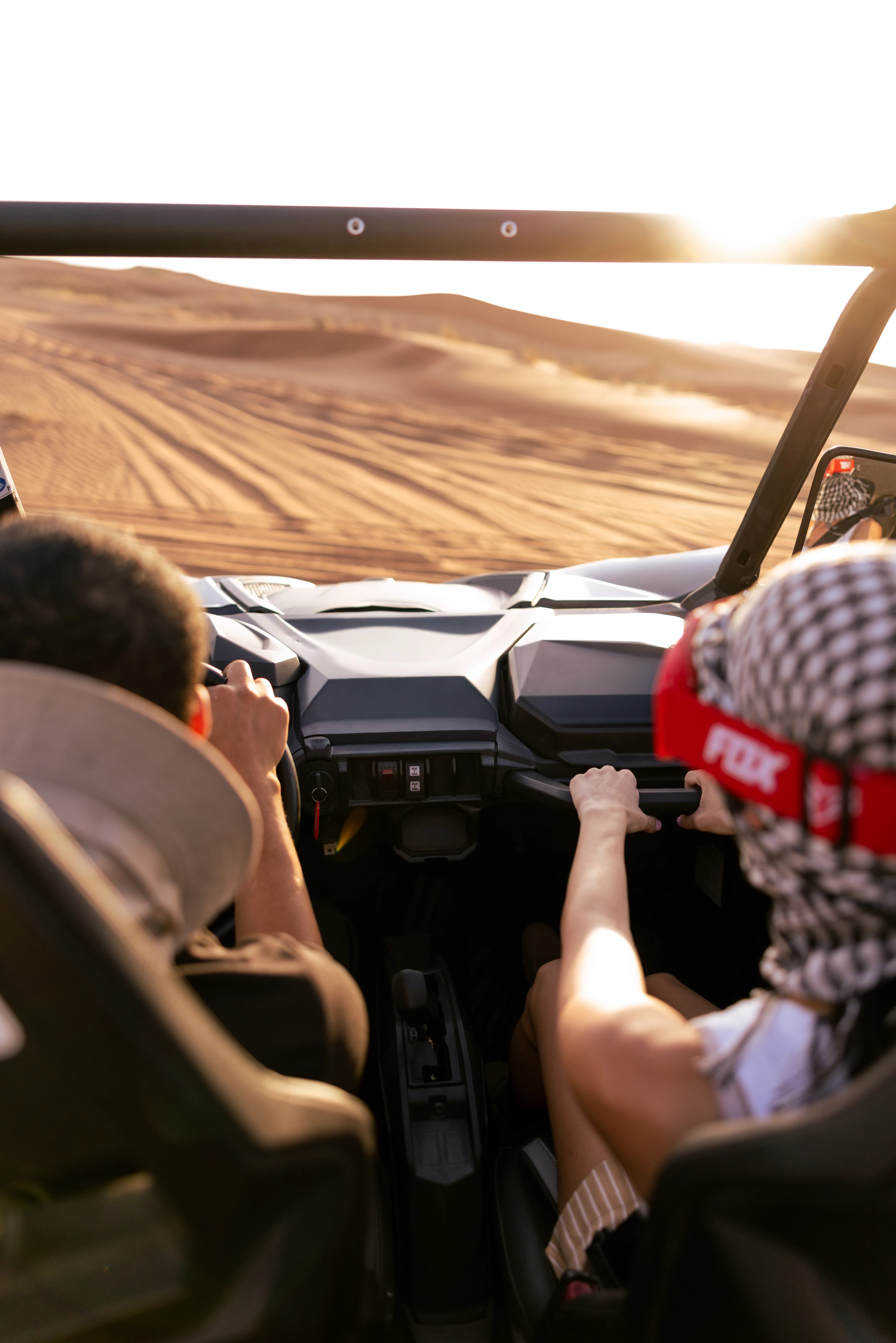 Dubai desert sunset over the dunes