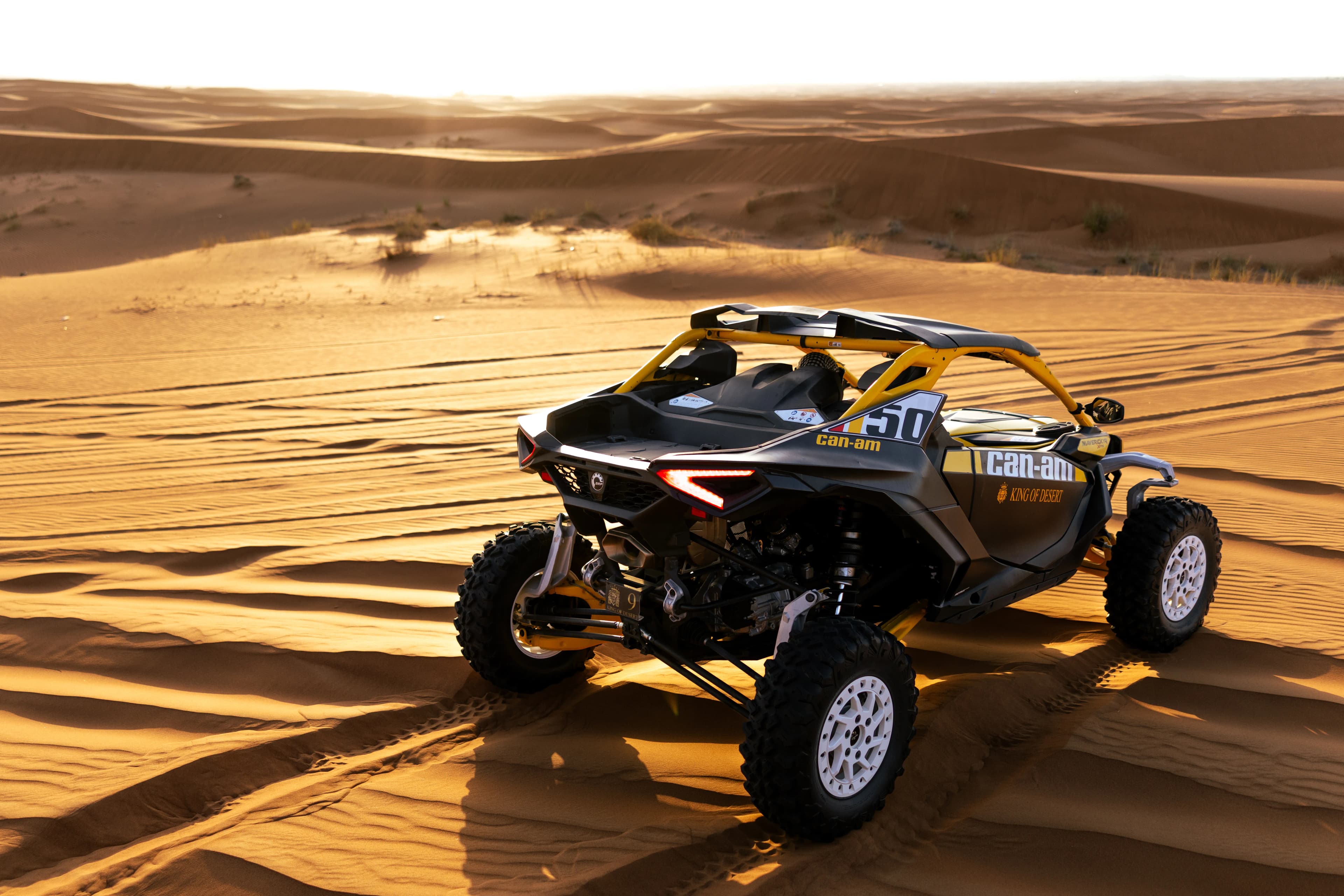 Dubai desert sunset over the dunes