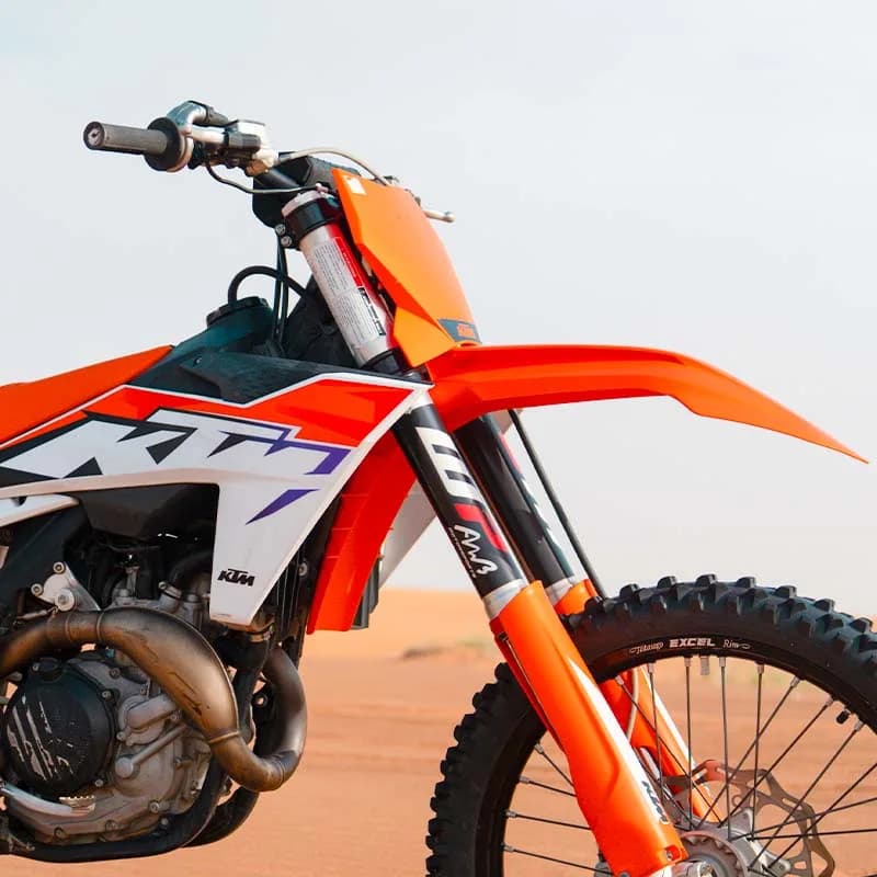 KTM 450 quad bike on a Dubai desert dune trail